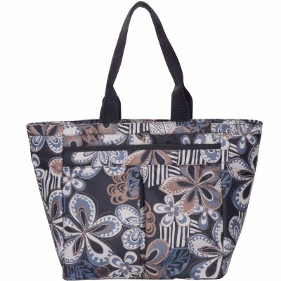 Floral Monogrammed Shopping Bag